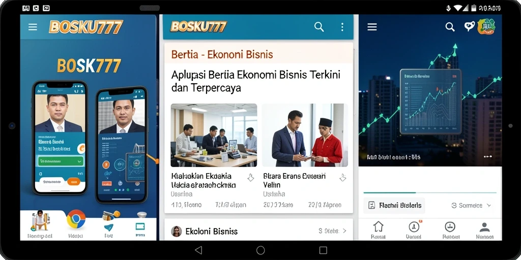 Antarmuka BOSKU777 menampilkan berita ekonomi yang informatif.