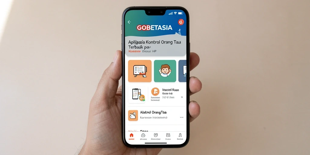 Antarmuka GOBETASIA menampilkan fitur kontrol orang tua yang intuitif.