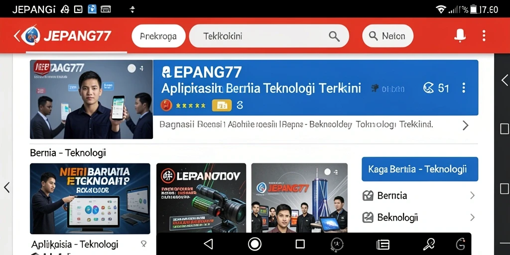 Antarmuka modern JEPANG77 yang menyajikan berita teknologi mudah diakses.