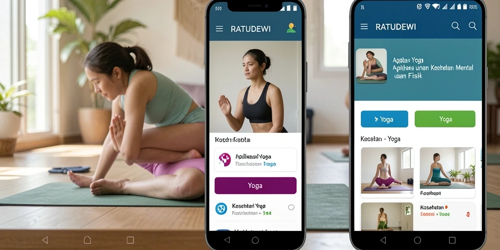Antarmuka RATUDEWI yang menarik dengan berbagai fitur yoga.